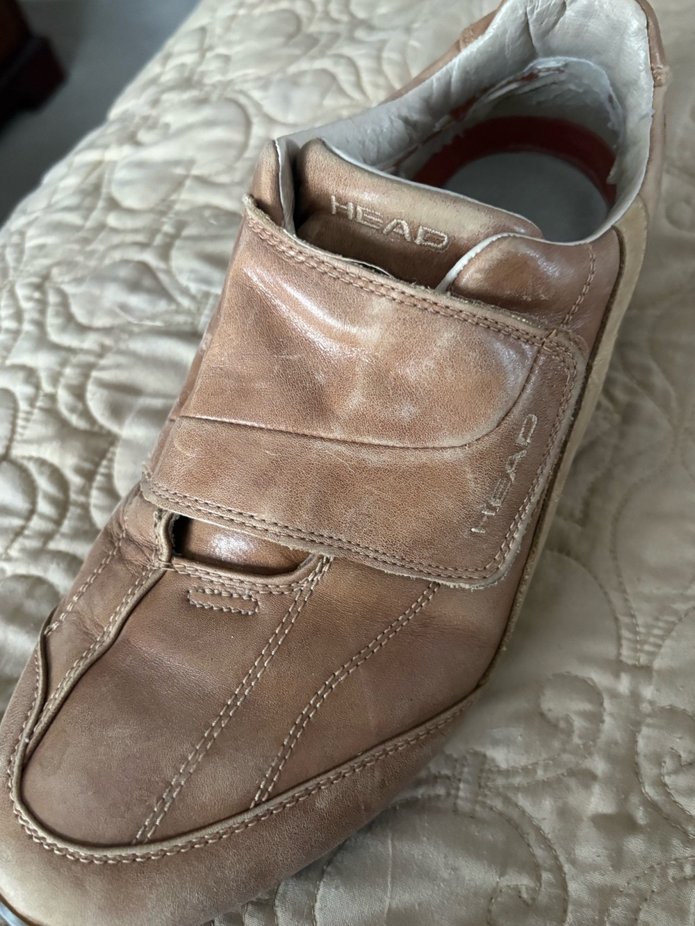 Head Men’s Brown Leather Velcro Slip-On Loafer
